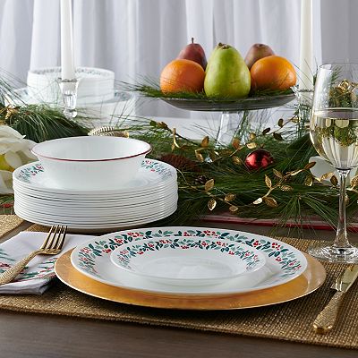 CORINTHIAN クリスマス　5体セット Corelle Winter Berries 18-pc. Dinnerware Set