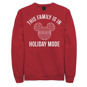 Disney's Mickey and Friends Christmas Family Holiday Mode Men's Sweatshirt