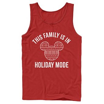 Men's Disney Mickey And Friends Christmas Family Holiday Mode Tank Top