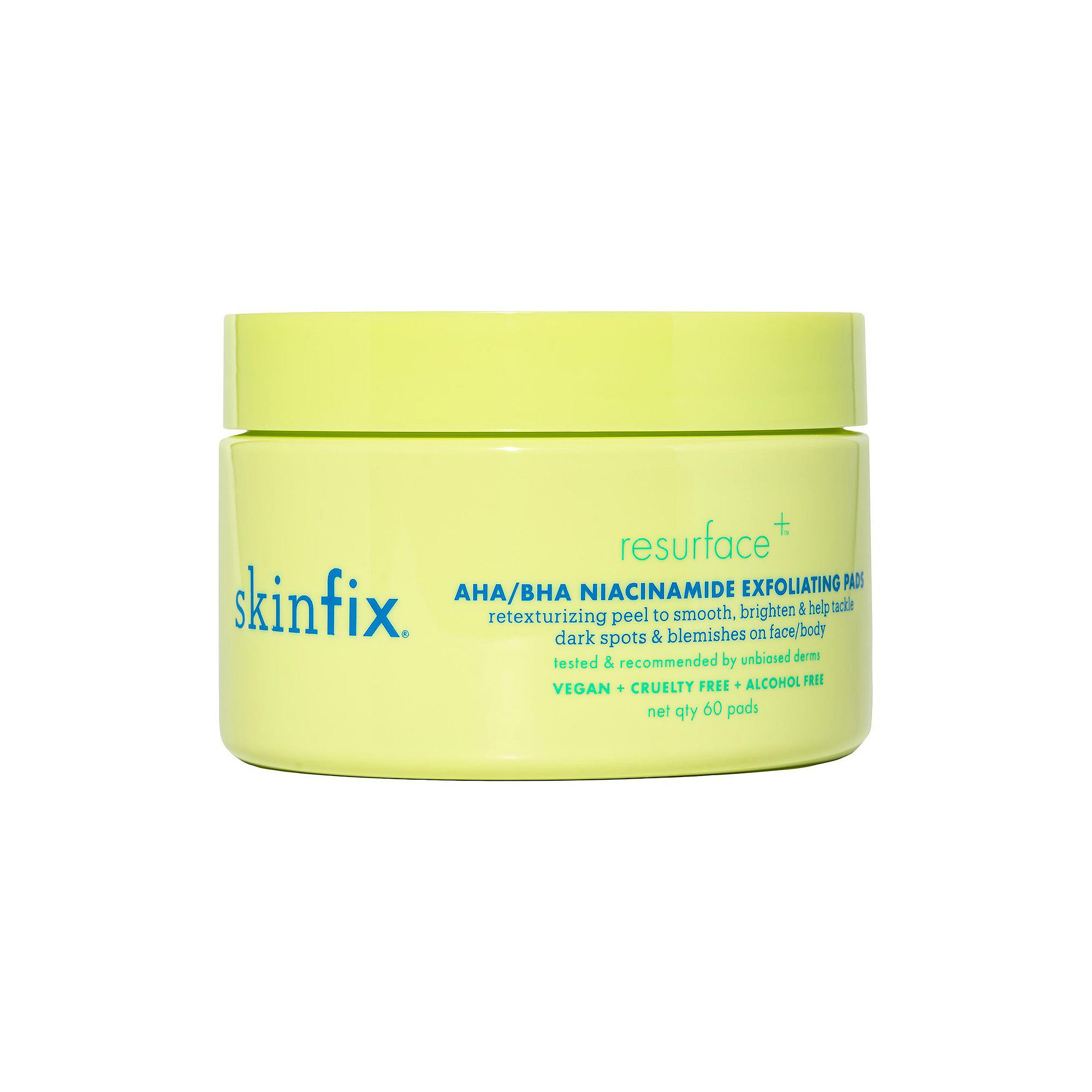 Skinfix Resurface+ AHA/BHA Niacinamide Exfoliating Pads for Face and Target