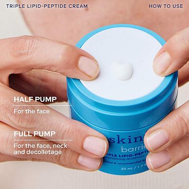 Triple Lipid-Peptide Cream Refillable Barrier Moisturizer with Ceramides