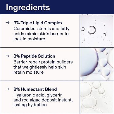 Triple Lipid-Peptide Cream Refillable Barrier Moisturizer with Ceramides