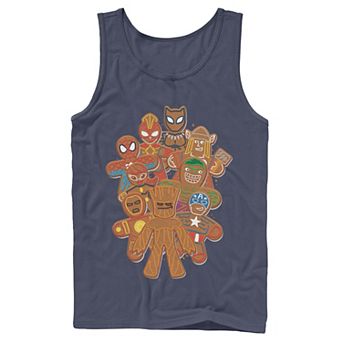 Men's Marvel Avengers Gingerbread Cookie Cluster Tank Top
