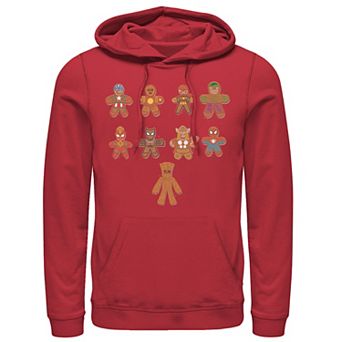 Men's Marvel Avengers Gingerbread Cookie Line Up Hoodie
