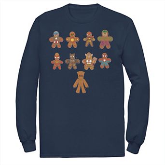 Men's Marvel Avengers Gingerbread Cookie Line Up Tee