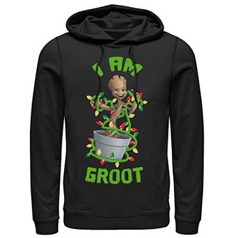 Men's Marvel Christmas I Am Groot Cartoon Hoodie