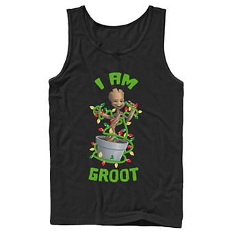Men's Marvel Christmas I Am Groot Cartoon Tank Top