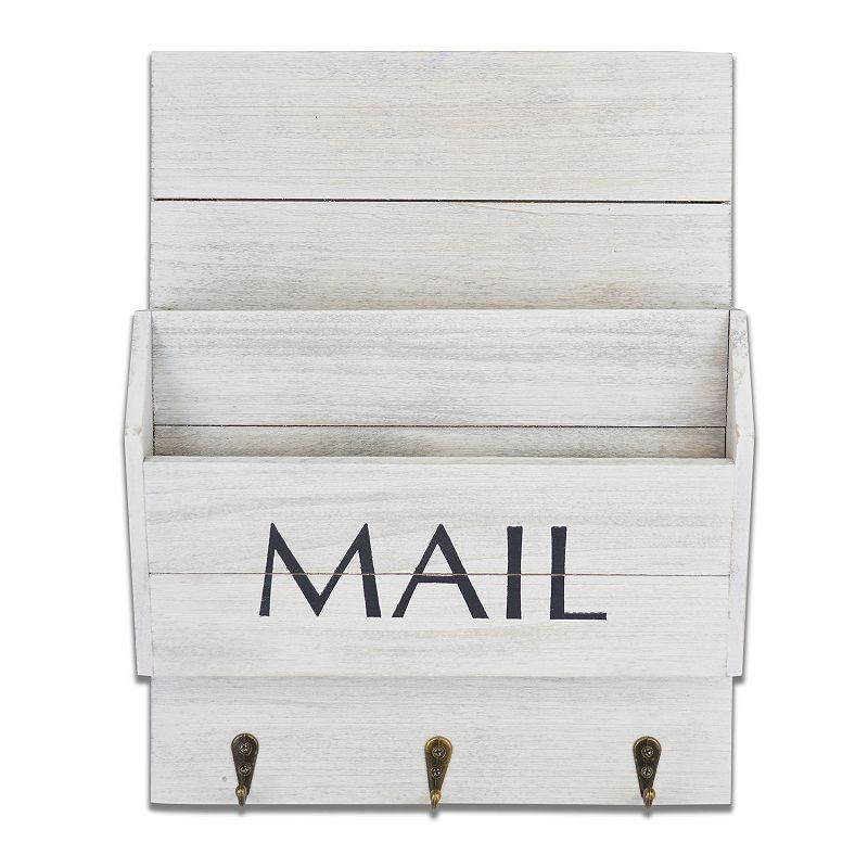 Sonoma Goods For Life Distressed Mail Bin Wall Decor, White