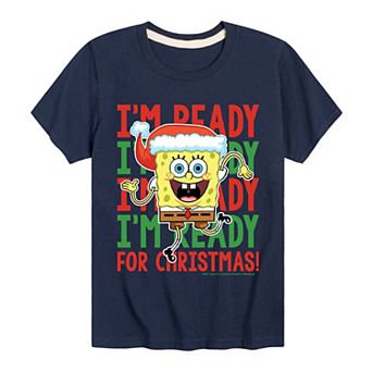 Boys 8-20 Spongebob SquarePants Im Ready For Graphic Tee