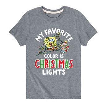 Boys 8-20 Spongebob SquarePants Christmas Lights Graphic Tee