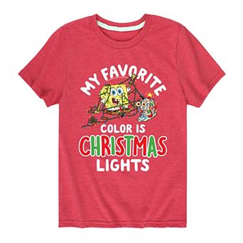 Boys 8-20 Spongebob SquarePants Christmas Lights Graphic Tee