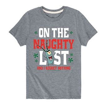 Boys 8-20 Spongebob SquarePants Plankton Naughty List Graphic Tee