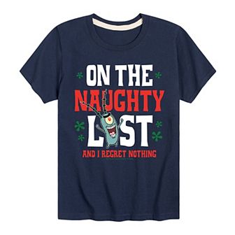 Boys 8-20 Spongebob SquarePants Plankton Naughty List Graphic Tee