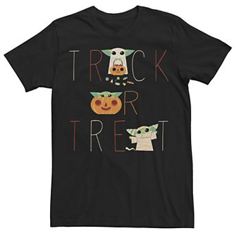 Men's Star Wars The Mandalorian Trick Or Treat Word Stack Tee