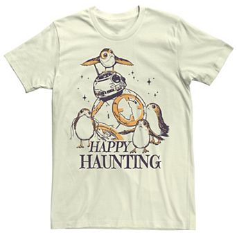 Men's Star Wars BB-8 & Porg Happy Haunting Tee