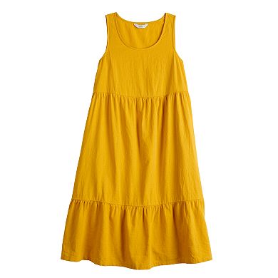 Women's Croft & Barrow® Tiered Sleeveless Swing Dress