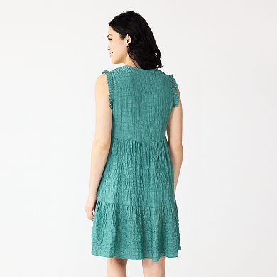 Women's Sonoma Goods For Life® Puckered Tiered Dress