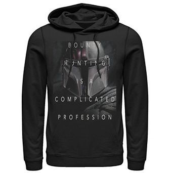 Men's Star Wars The Mandalorian Complicated Profession Dark Poster Hoodie