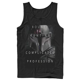Men's Star Wars The Mandalorian Complicated Profession Dark Poster Tank Top