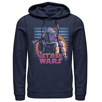 Men's Star Wars Distressed Neon Boba Fett Hoodie