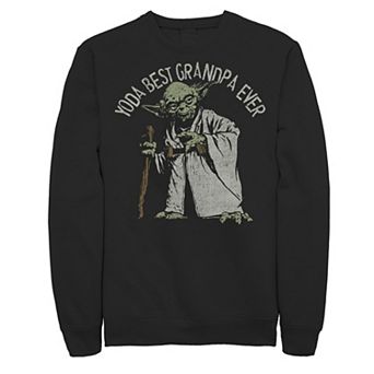 Men's Star Wars Yoda Best Grandpa Ever Portrait Sweatshirt