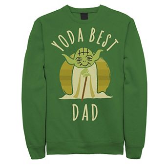 Men's Star Wars Yoda Best Dad Cartoon Yoda Sweatshirt