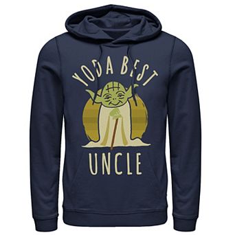 Men's Star Wars Yoda Best Uncle Cartoon Yoda Hoodie