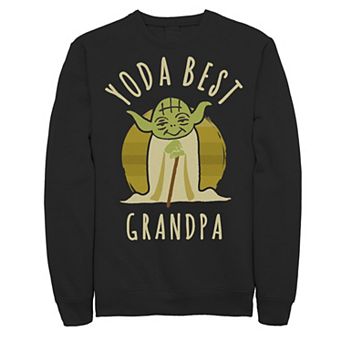 Men's Star Wars Yoda Best Grandpa Cartoon Yoda Sweatshirt