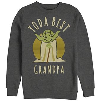 Men's Star Wars Yoda Best Grandpa Cartoon Yoda Sweatshirt