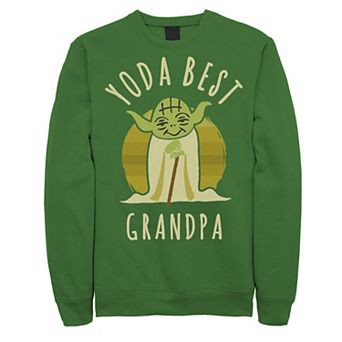 Men's Star Wars Yoda Best Grandpa Cartoon Yoda Sweatshirt