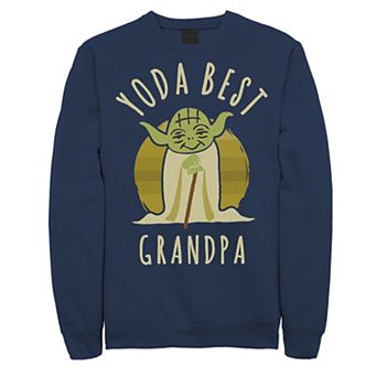Men's Star Wars Yoda Best Grandpa Cartoon Yoda Sweatshirt