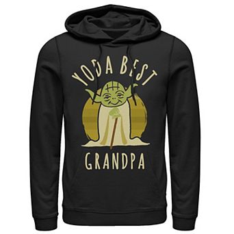 Men's Star Wars Yoda Best Grandpa Cartoon Yoda Hoodie