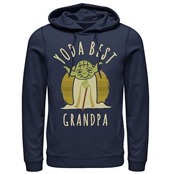 Men's Star Wars Yoda Best Grandpa Cartoon Yoda Hoodie
