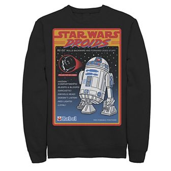 Men's Star Wars Droids R2-D2 Advertisement Poster Sweatshirt