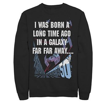 Men's Star Wars I Was Born A Long Time Ago 50th Birthday Portrait Sweatshirt
