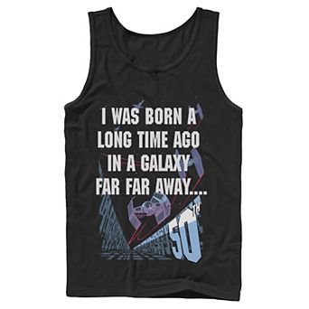 Men's Star Wars I Was Born A Long Time Ago 50th Birthday Portrait Tank Top