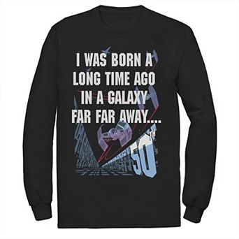 Men's Star Wars I Was Born A Long Time Ago 50th Birthday Portrait Tee