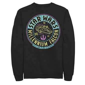 Men's Star Wars Millennium Falcon Neon Circle Logo Sweatshirt