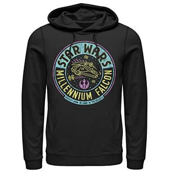 Men's Star Wars Millennium Falcon Neon Circle Logo Hoodie