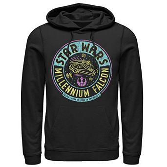 Men's Star Wars Millennium Falcon Neon Circle Logo Hoodie