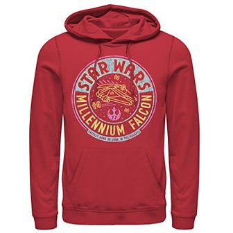 Men's Star Wars Millennium Falcon Neon Circle Logo Hoodie