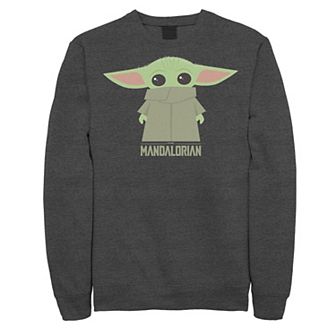 Men's Star Wars The Mandalorian The Child Portrait Graphic Fleece Sweatshirt