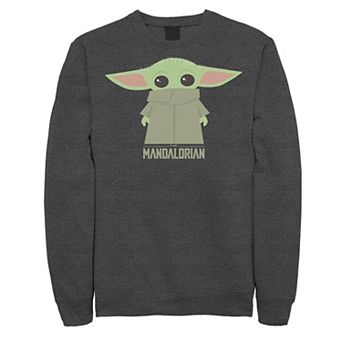 Men's Star Wars The Mandalorian The Child Portrait Graphic Fleece Sweatshirt