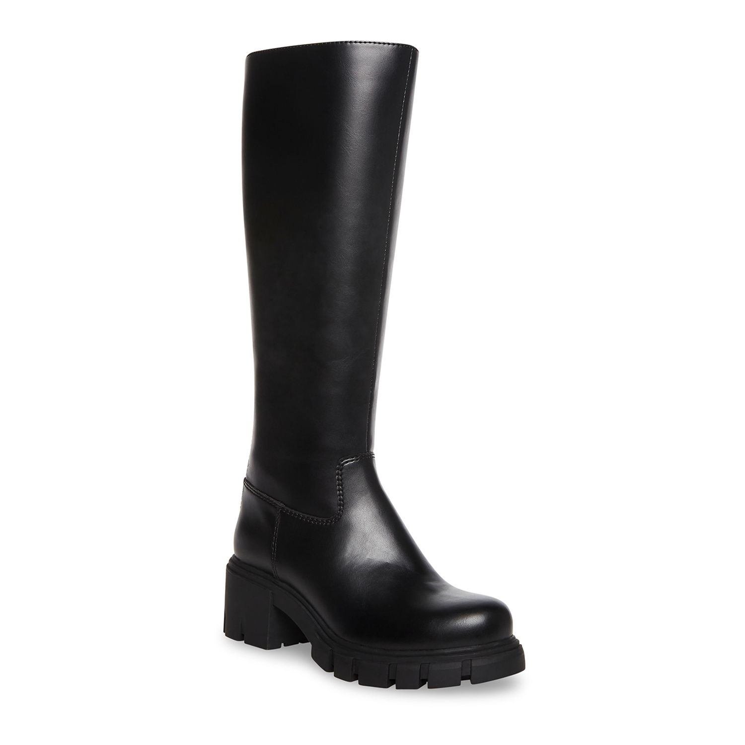 madden girl black knee high boots