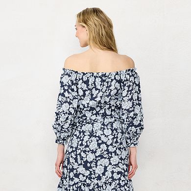 Women's LC Lauren Conrad Off-The-Shoulder Puff Sleeve Top