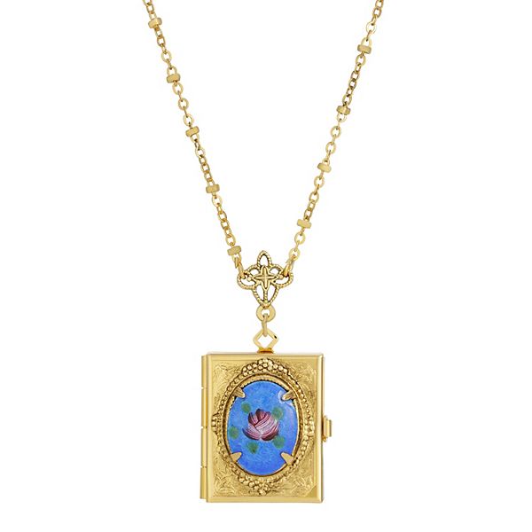 1928 gold locket deals necklace