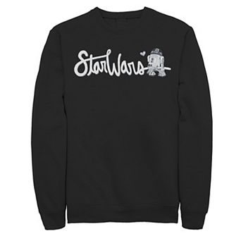 Men's Star Wars R2-D2 Cursive Text Sweatshirt
