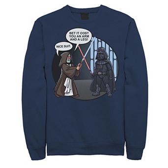 Men's Star Wars Vader And Obi-Wan Nice Suit Text Sweatshirt