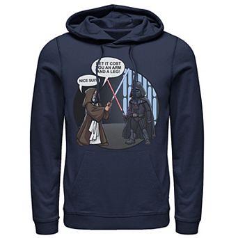 Men's Star Wars Vader And Obi-Wan Nice Suit Text Hoodie