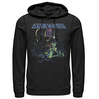 Men's Star Wars Neon Splatter Group Shot Hoodie